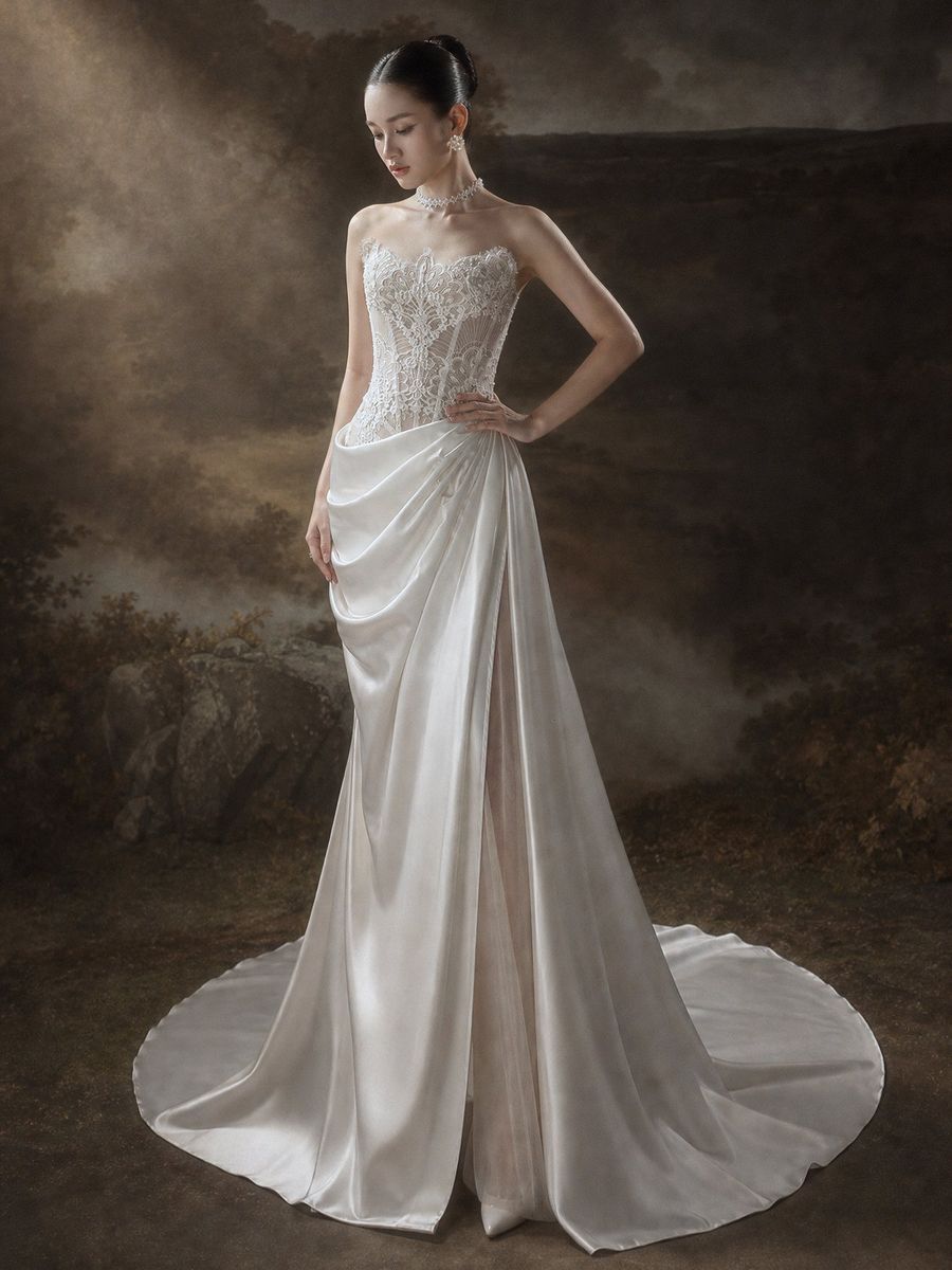 Cá ren cúp ngực — RTW-50006 · 호찌민 Vivian Bridal 웨딩드레스