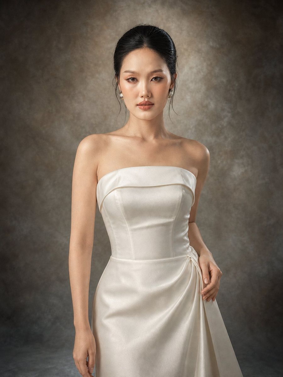VNCC-V02 — Đuôi cá satin cúp ngực