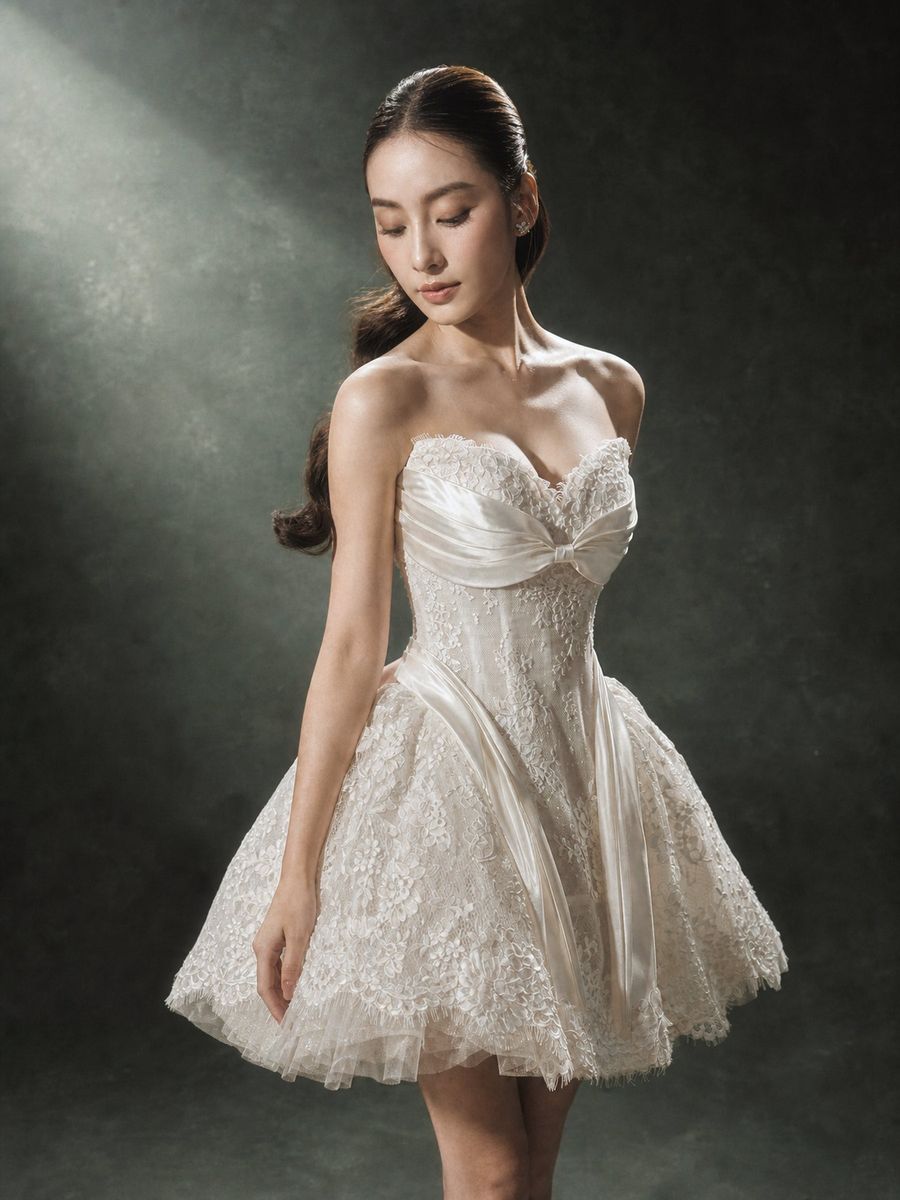 VVAP-159 — váy ngắn xoè ren cúp ngực phối nơ