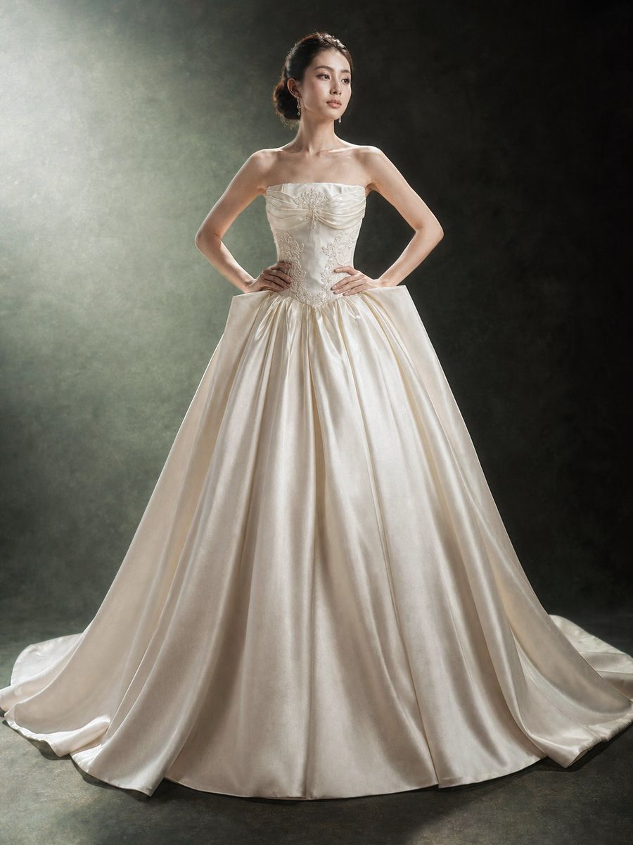 VVAP-160 — xoè satin cúp ngực đính kết
