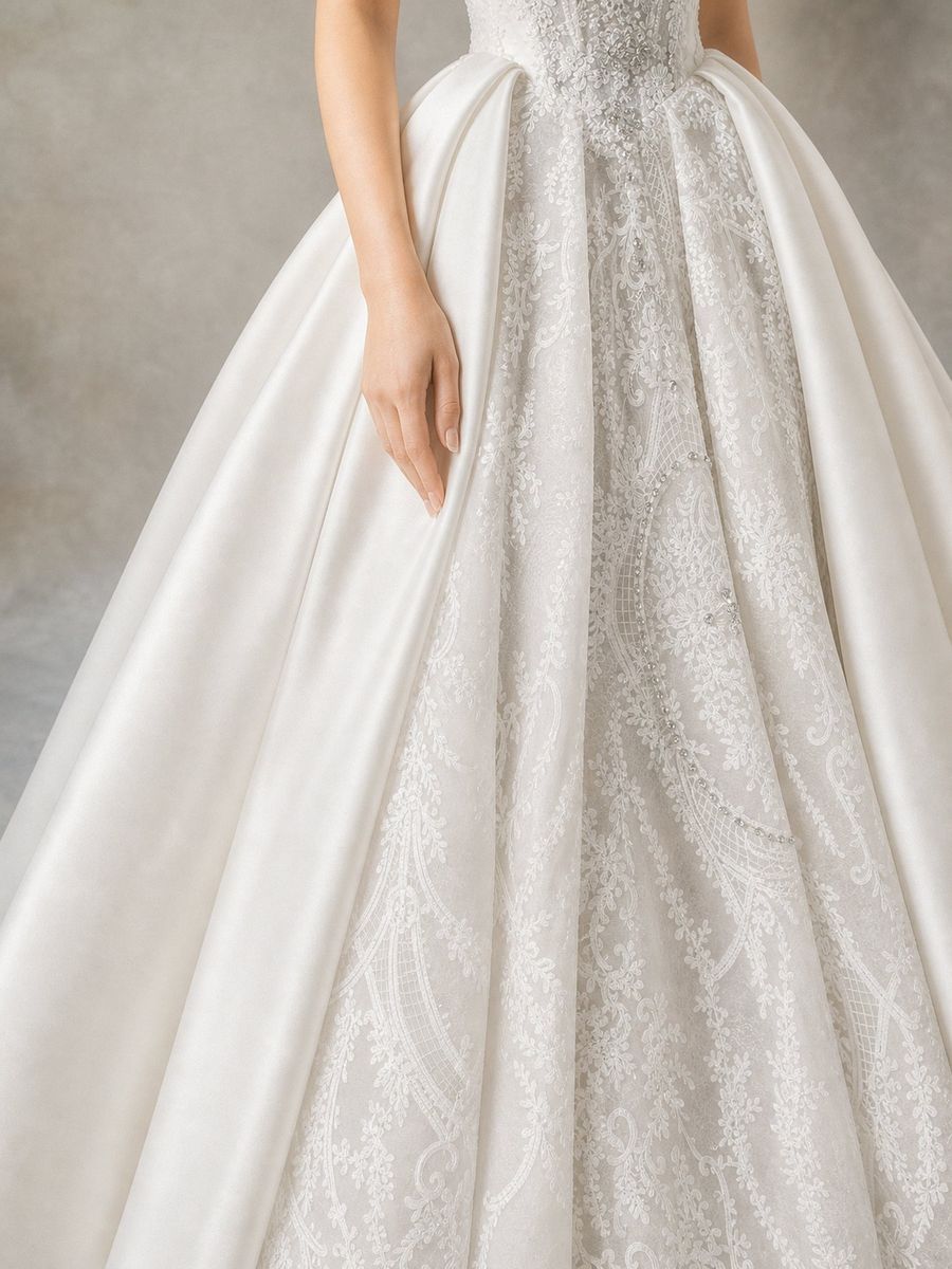 VVSIG-90 — Xoè satin phối ren