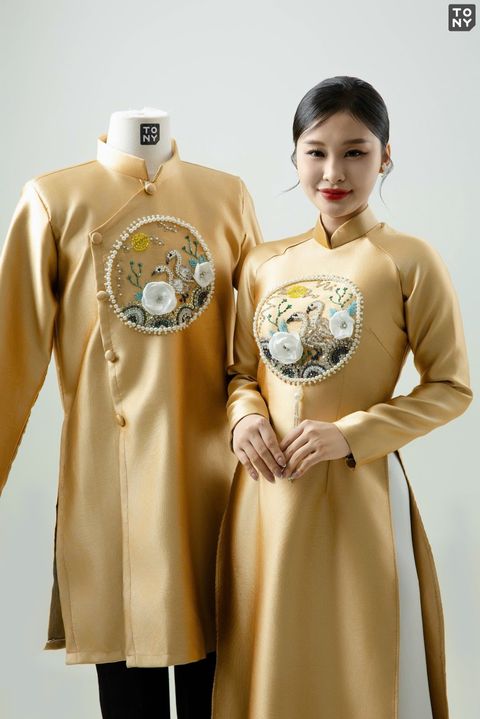 Áo Dài Đôi ADCD 14 ADCR 43 tại Tony Wedding · Vivian Bridal, 106 Đường 3 Tháng 2 TP.HCM