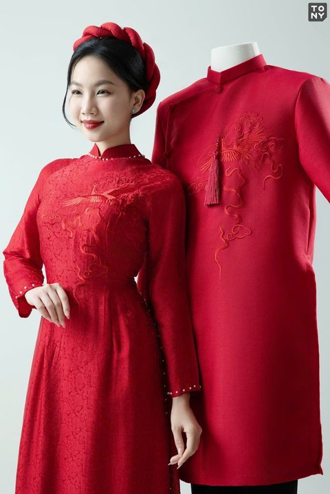 Áo dài đôi ADCD 879 880 tại Tony Wedding · Vivian Bridal, 106 Đường 3 Tháng 2 TP.HCM