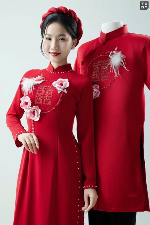 Áo dài đôi ADCD 970 ADCR 973 tại Tony Wedding · Vivian Bridal, 106 Đường 3 Tháng 2 TP.HCM