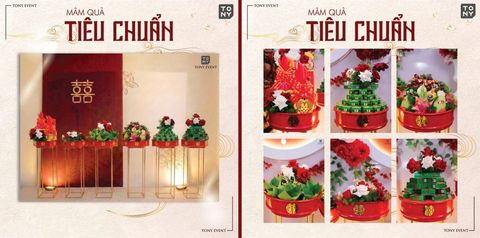 Mâm quả cưới MQ01 MÂM QUẢ TIÊU CHUẨN tại Tony Wedding · Vivian Bridal, 106 Đường 3 Tháng 2 TP.HCM