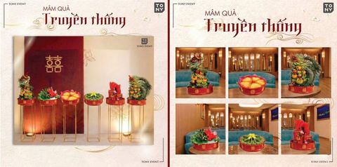Mâm quả cưới MQ02 MÂM QUẢ TRUYỀN THỐNG tại Tony Wedding · Vivian Bridal, 106 Đường 3 Tháng 2 TP.HCM