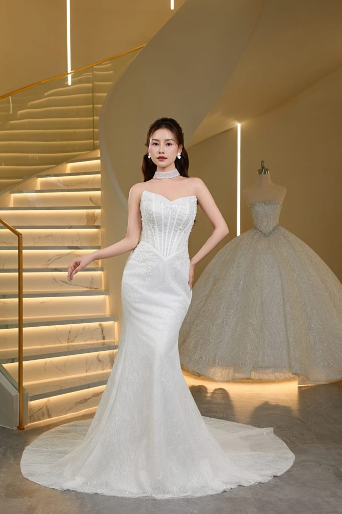 Váy Cưới Đuôi Cá Premium VVP-25